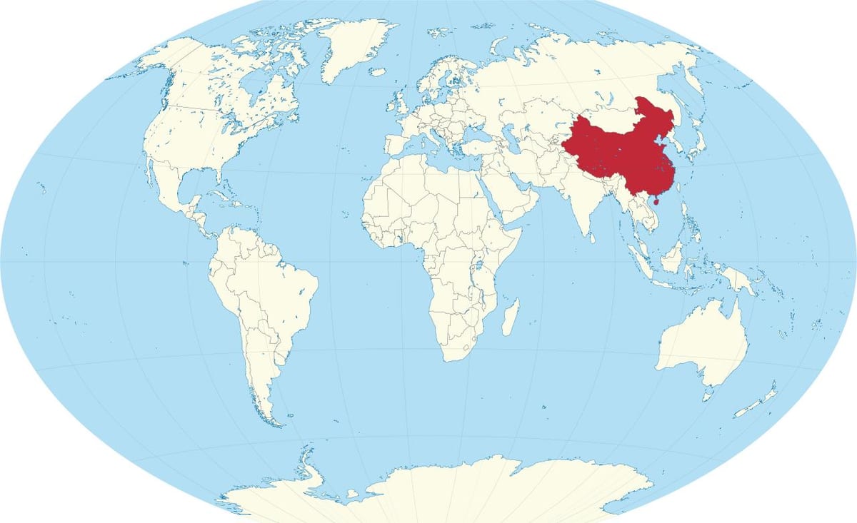 Çin dünya xəritəsində