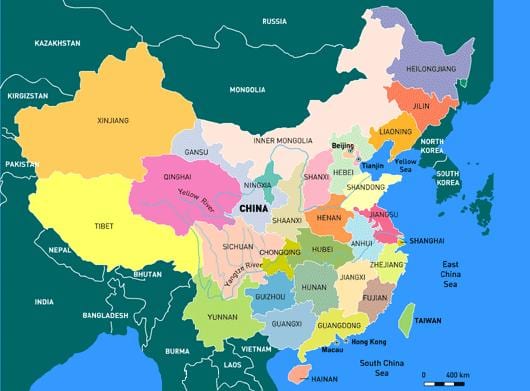 Çin kart regionların