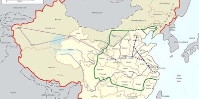 Kart Çinin böyük kanal